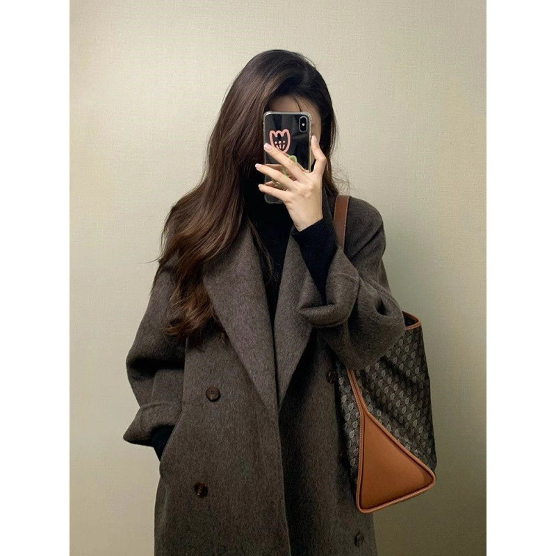 (Wholesale), design woolen coat, demi-season jacket, increased thickness, for teenagers