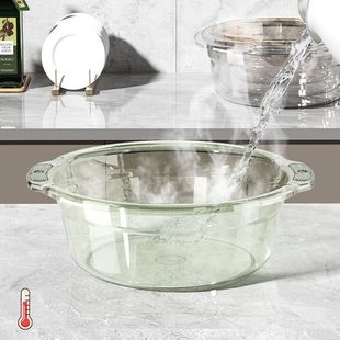Thickened Transparent Washbasin Student Dormitory Bathroom Washbasin Large small size Baby Vegetable Foot Washing Home Basin