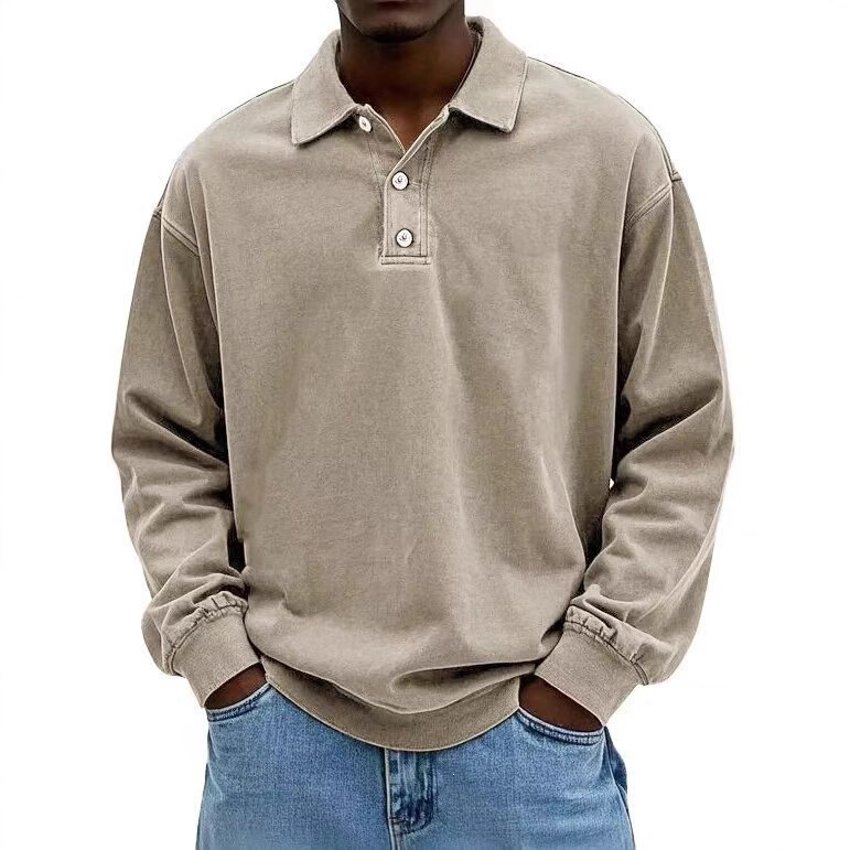 Amazon 2026 New Men's Shirts Cross-Border Independent Site Casual Versatile Long-Sleeve Button-Down Polo Shirt for Men Amazon 2026 New Men's Shirts Cross-Border Independent Site Casual Versatile Long-Sleeve Button-Down Polo Shirt for Men
