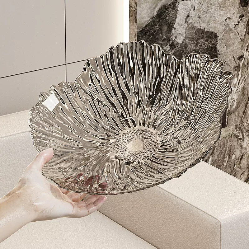 轻奢水果盘客厅家用新款沥水篮茶几零食糖果盘干果摆放盘