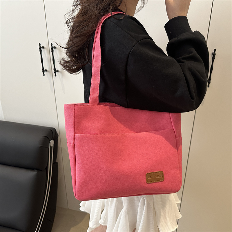 Bolsa de lona de alta capacidad para mujeres japonesas simple versátil bolso de hombro de viaje de estudiantes bolso especial