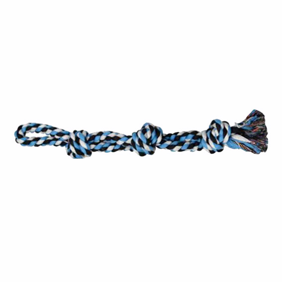 Double stranded triple knot blue