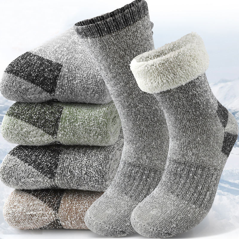 High-Quality Warm and Comfortable Crew Winter Boot Socks for Men, Made of Merino Wool, Hiking Cushion Socks High-Quality Warm and Comfortable Crew Winter Boot Socks for Men, Made of Merino Wool, Hiking Cushion Socks