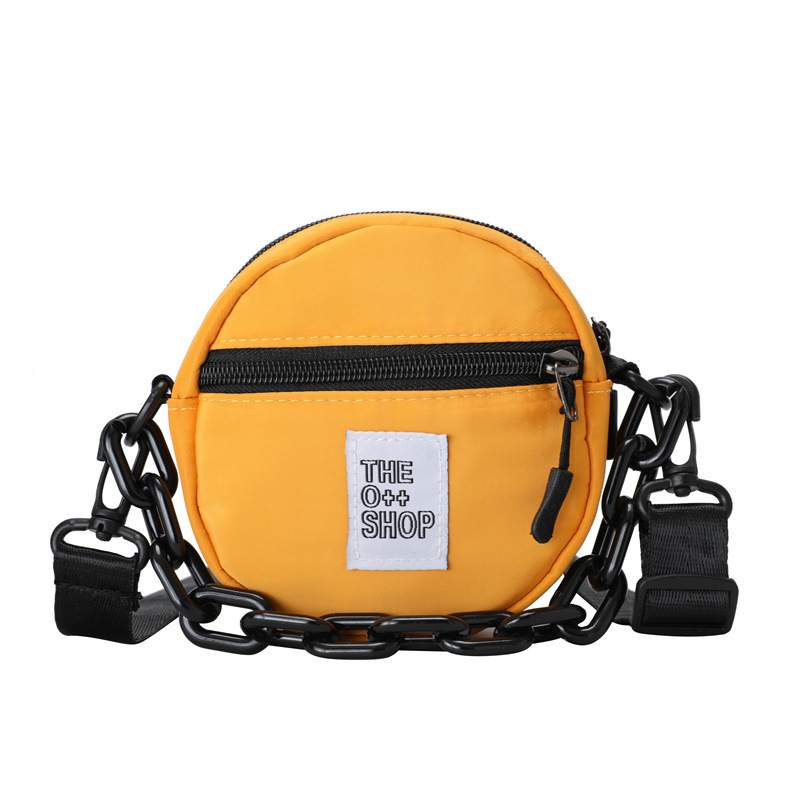 Otoño e Invierno nuevos niños y niñas pequeño bolso redondo nylon ligero pequeño bolso de hombro estilo occidental monedero moda bolso de los niños