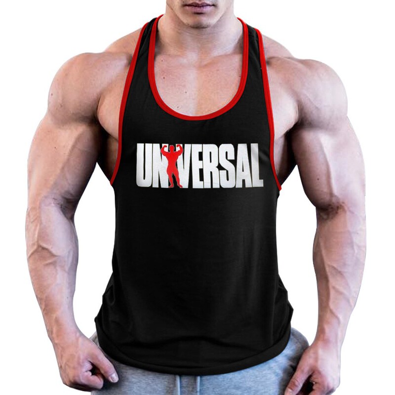 Cross-Border American-Style Muscle Vest Summer Sports Training Men's Vest Niversal Printed Running Training Vest