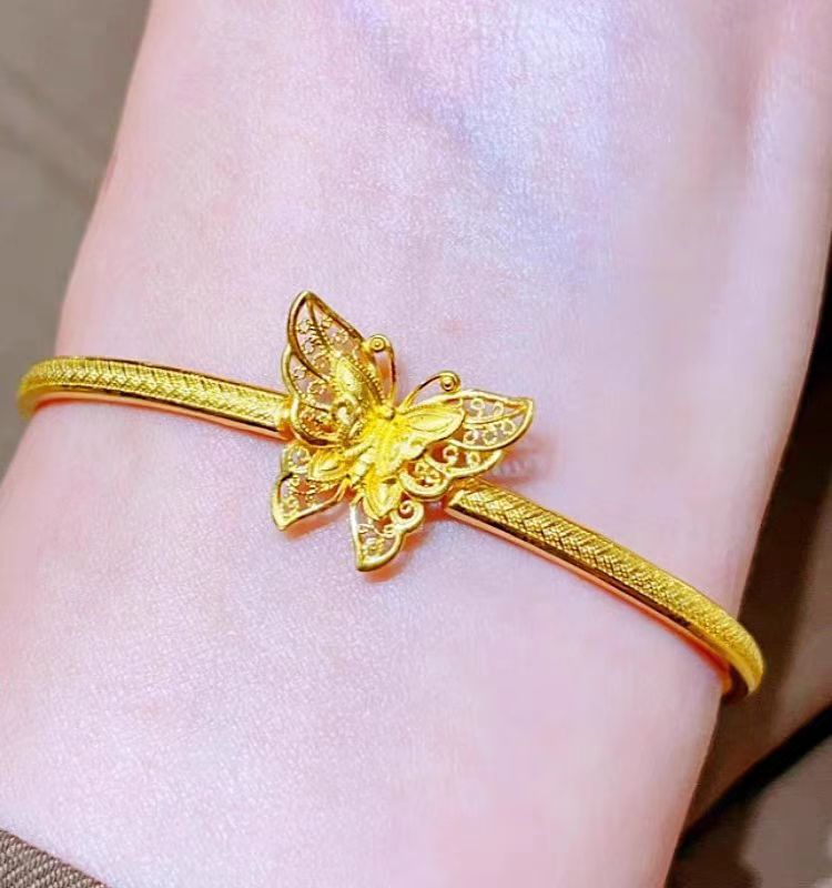 New Chinese fashion silk butterfly bracelet bracelet women's gold-plated retro  diamond chain bracelet bracelet supply batch_voghion.com