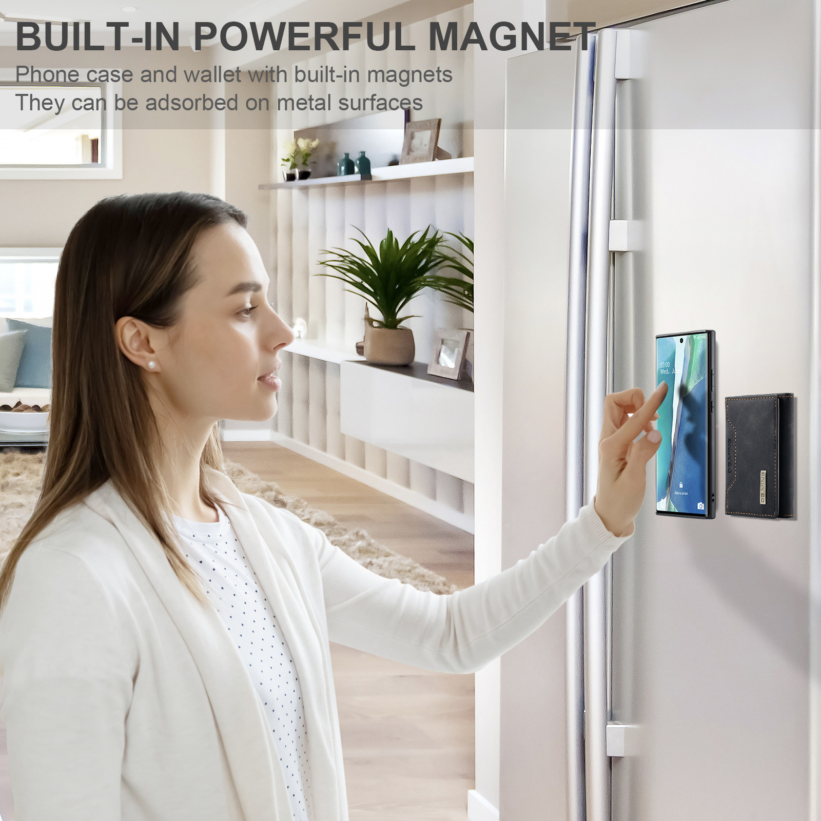 M2 Samsung Note20 Ultra mágneses kártyatartó védő bőr tok Note20 2 az 1-ben osztott telefontok_voghion.com