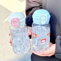 女生高颜值便携可爱卡通水杯2025新款简约吸管杯大容量小学生杯子