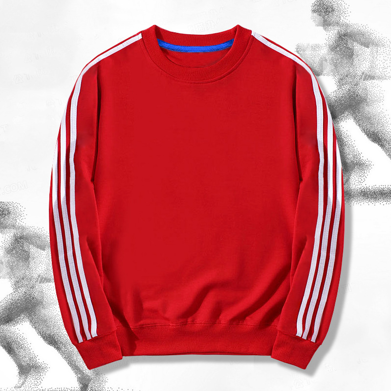 Children's Autumn 2026 New Style Three Stripes Solid Color Korean Style Sweatshirt for Boys and Girls Casual Long Sleeve - Factory Direct Stock