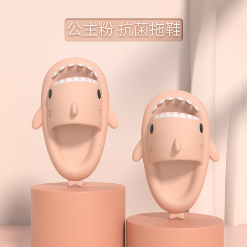 4cm Thick Sole Shark Parent and Child Slippers for Women, Funny Home Cartoon Children's EVA Slides with Tread-like Thick Soles for Men