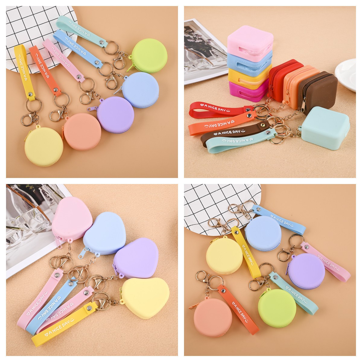 solid color silicone wallet