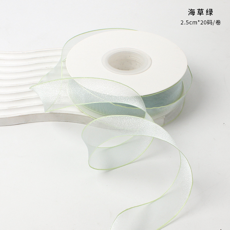 昌易卸売 真珠光沢のある雪糸リボン 花束包装用シルク織りリボン 花材 ギフト素材|undefined