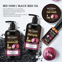 Cross-border red onion shampoo, conditioner, hair mask, hair oil, fragrance, full set wholesale moisturizing manufacturer