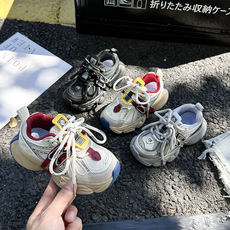 潮款炸街儿童老爹鞋2025春秋季新款韩版男童运动跑步鞋时尚女童鞋|undefined