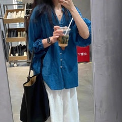 大码休闲薄款长袖衬衫女2025新款夏季防晒服衬衣胖mm遮肉显瘦上衣