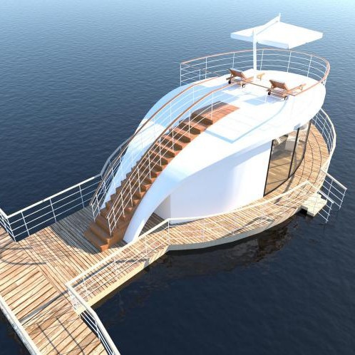 Casa de barco de agua Casa de tablas Casa de familia al aire libre Gran casa de madera montada móvil Fabricante de casas de villa escénica