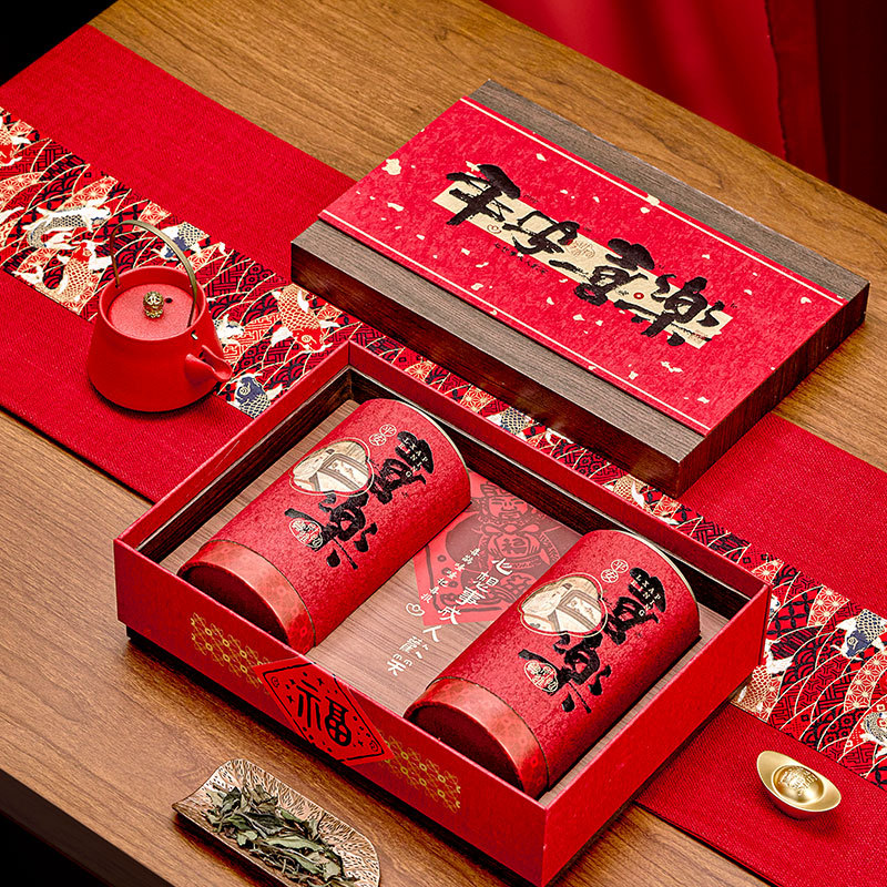 新年礼茶叶包装盒半斤罐装云南普洱散茶357g单饼老白茶茶饼礼盒空