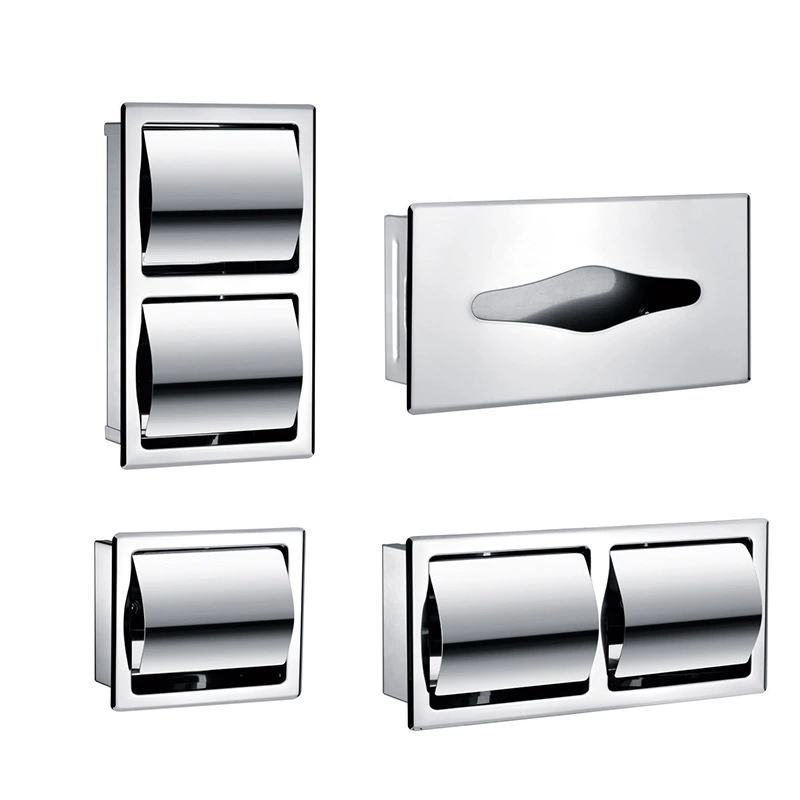 Нержавеющая сталь Wall-In Small Roll Paper Holder для отеля и проживания в семье Встроенный держатель для ткани Drawbox Скрытый водонепроницаемый дизайн