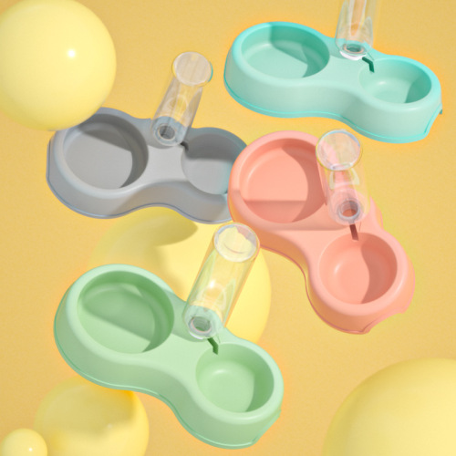 Havo ins cat bowl pet double bowl wholesale cat drinking bottle automatic pet water dispenser cat bowl pet bowl