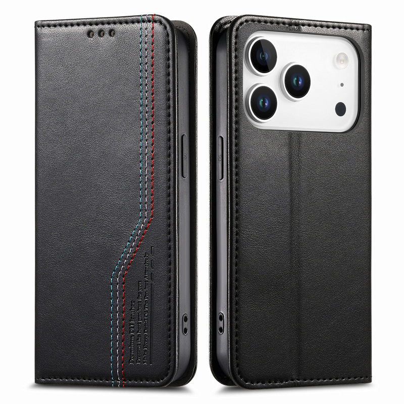 Suitable for iPhone 18 Pro Max Business Flip Phone Leather Case with Magnetic Absorption and Card Slot, Apple 17 Protective Case 16 Cover
