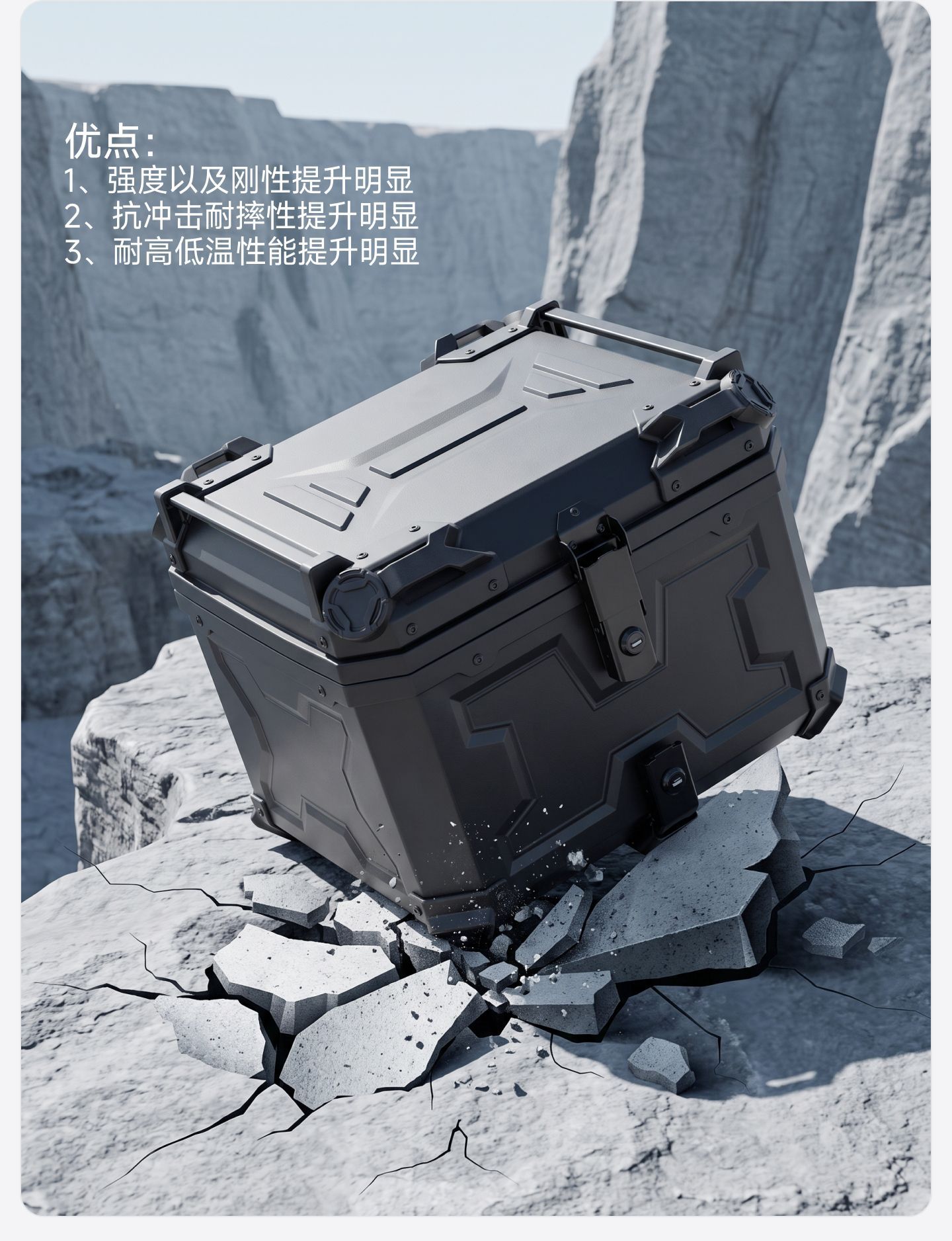 Universal Motorcycle Trunk X Model 45L 55L 65L Non-Aluminum Alloy PP Rear Trunk No.9 ABS Toolbox