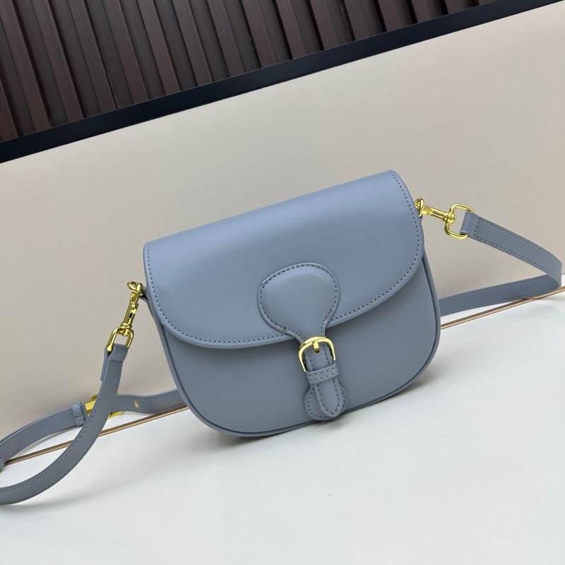 In Stock D-Brand BOBBY EAST-WEST European & American Retro Cowhide Solid Color Bobby Bag Shoulder Crossbody Underarm Bag - Thumbnail 4