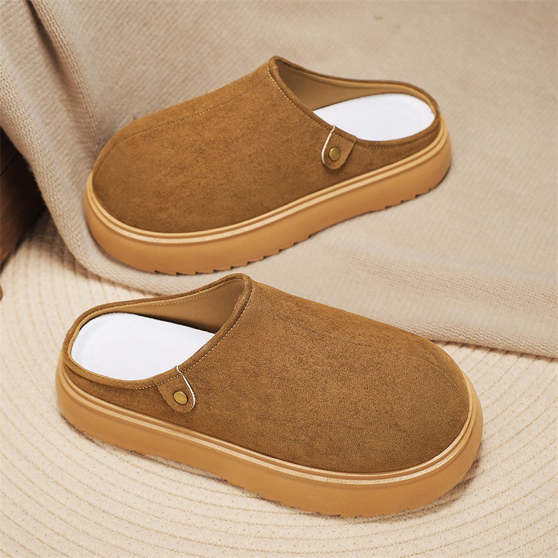 Retro explosión de zapatillas de bolsillo grueso para hombres 2025 nuevos zapatos de verano de un pie Boerken