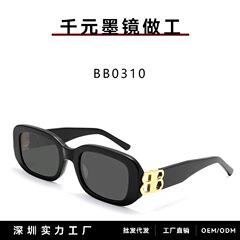 B's BB310 キャットアイサングラス 男女兼用 大きい顔 痩身 リーシーシー同型 キャットアイ アンチUVサングラス プレート