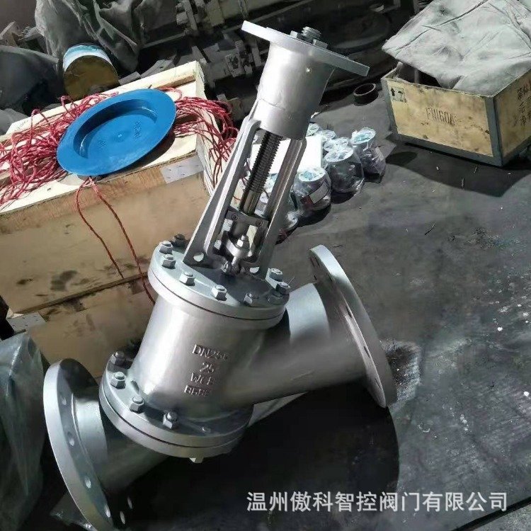 JS45Y-16C 手动Y型料浆阀 铸钢法兰手动Y型料浆阀 直通料浆阀DN50