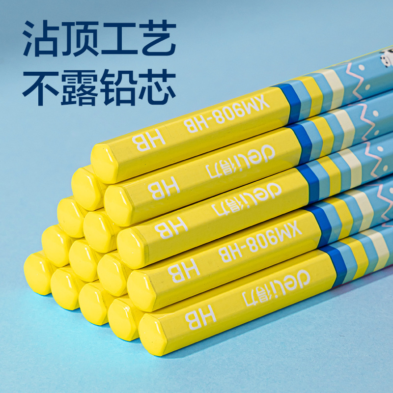 Délix XM909 - 2B / HB tema panda lápiz hexagonal para estudiantes de escritura de entrenamiento de dibujo 30 piezas / barril