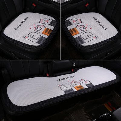 Seat cushion, seat cover: New Car Seat Cushion, Universal for - white-heart-cat-claw-three-piece-set-2-front-seats-rear-seat-strips-honeycomb