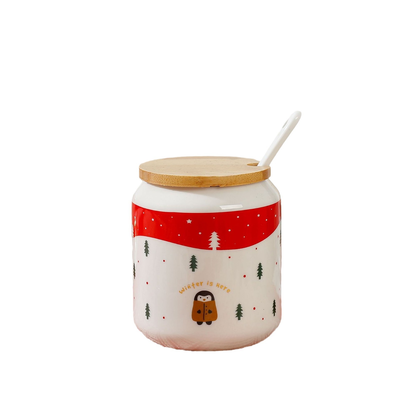 Navidad creativa condimento personalidad de cerámica cocina botella de esencia de sal de pollo regalo de mano comercio exterior condimento de alto valor