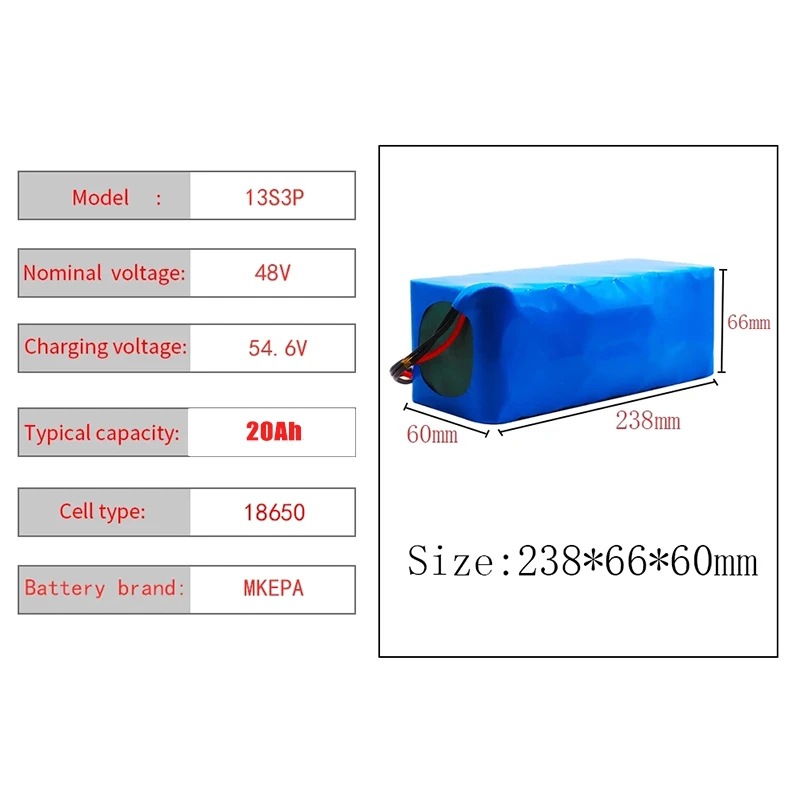 13S3P-48V-20000mAh-20Ah-Lithiu