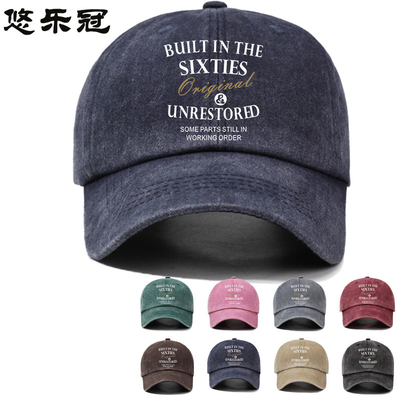 外贸跨境鸭舌帽男做旧品质太阳帽韩版水洗棉牛仔老爹棒球帽遮阳帽|undefined
