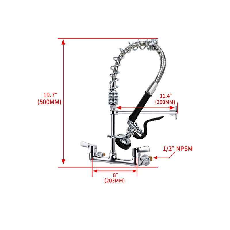 Mini grifo ducha en la pared Cocina y baño todo cobre Mini grifo de ducha grifo de fregadero de pared cromado