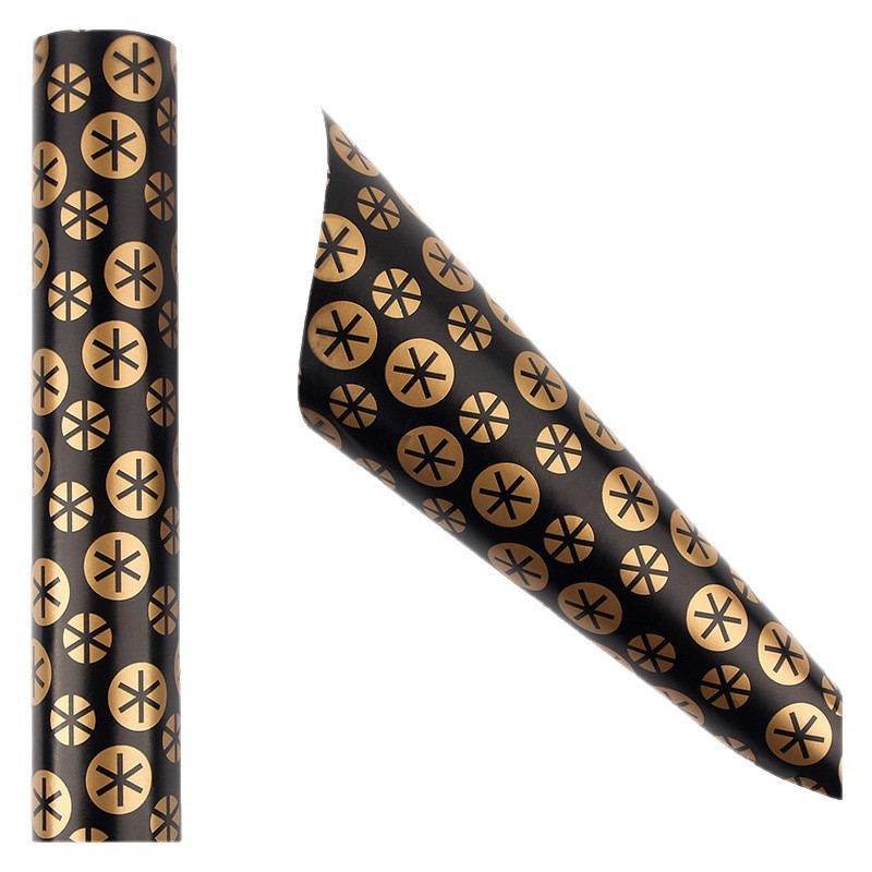 Amazon Oro Negro Navidad papel de regalo de cumpleaños del Día de San Valentín papel DIY hecho a mano bolsa cubierta de libro de papel al por mayor