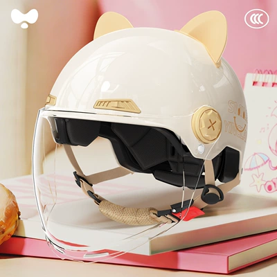 High Aesthetic Value, Electric Motorcycle – Motosiklet kaskı (dəbilqə) - 3c-single-lens-white-hd-long-lens-class-a-new-national-standard-one-size-fits-all