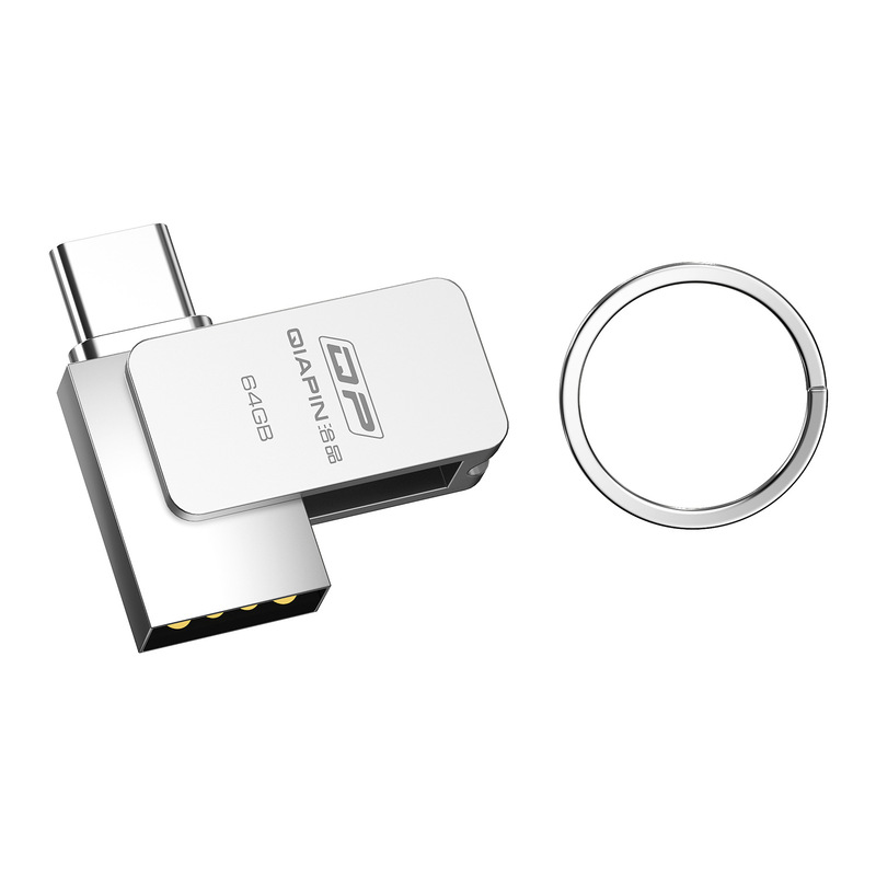 跨境128g手机U盘typec双接口电脑两用64G高速扩容金属刻字U盘|undefined