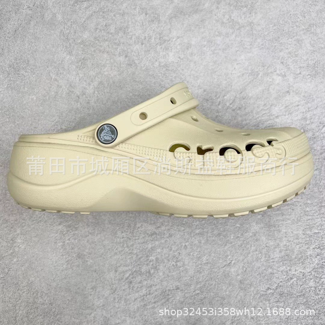 [Croc стиль как Yang Mi, маленький кит дырчатые туфли на толстой подошве для взрослых на улице, пляжная женская обувь 206302]