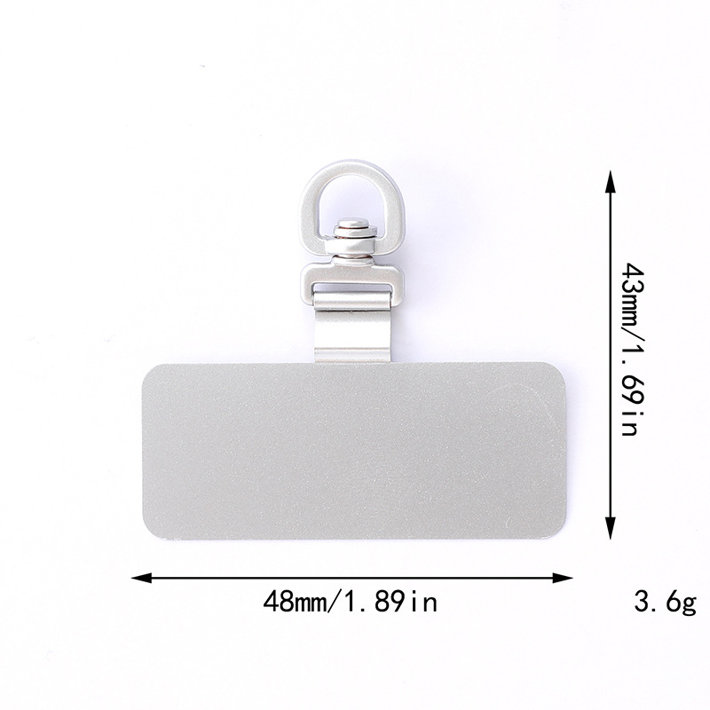 Nuevas juntas de teléfonos móviles tarjetas de acero inoxidable de metal 360 grados clip giratorio anti-perdida juntas de cuerda de teléfono móvil