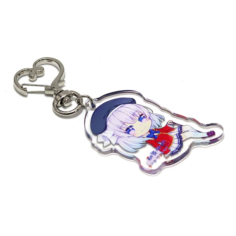 Acrylic creative cartoon keychain, pendant for keys, custom-made
