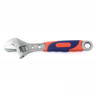 Source Factory Wholesale 8-25inch Full Throw Nickel Plated Blue Orange Two-color Handle Multi-purpose Dual-use Wrench