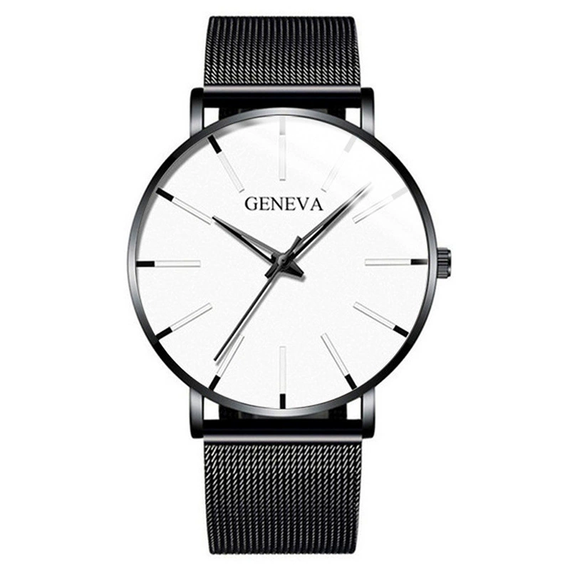 Men's Swiss‑Style Watch, Quartz Movement, 42 mm Dial, Metal Bracelet (230 mm)