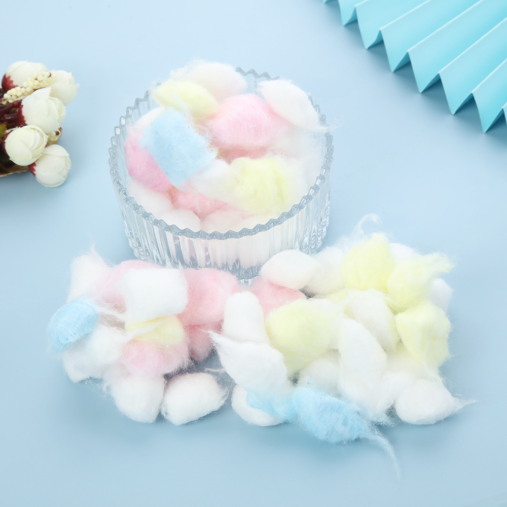 Bolsa desechable de algodón de limpieza transfronteriza colorida, herramientas japonesas de desunción de uñas, cuidado de la piel, higiene y limpieza de algodón