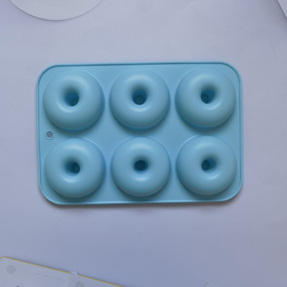 6 Donuts 363 chocolate molde de silicona molde de jalea torta molde de pan herramientas de horneado