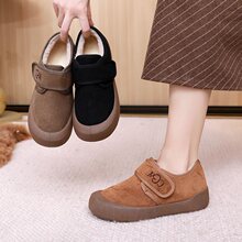 新款女士棉鞋春夏加绒加厚雪地靴防滑保暖学生时尚百搭魔术贴短靴