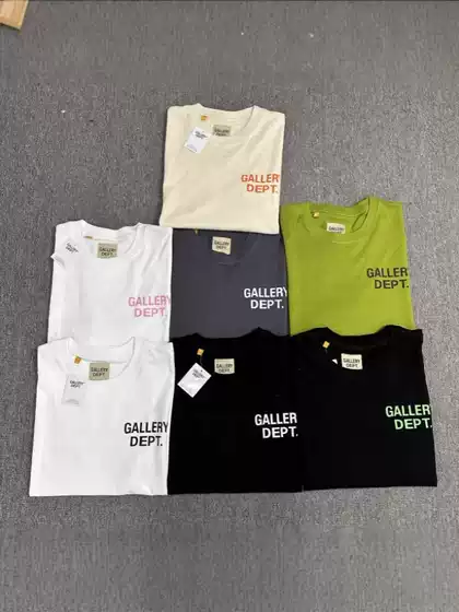 American Streetwear Brand Gallery Dept. Limited Basic Letter Graphic Relaxed Fit Short Sleeve T-Shirt for Men and Women, In Stock, Real Photos