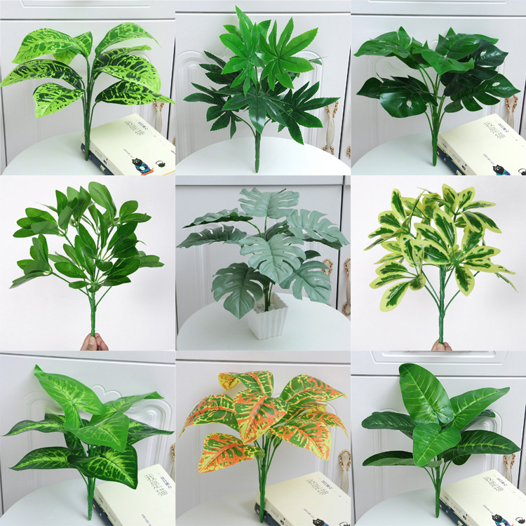 Planta artificial pared piso Greening decoración artificial planta verde solo pastoral interior ventana al aire libre árbol artificial hoja verde