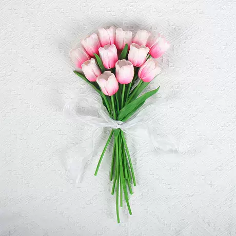 Base pink lily of the valley tulips