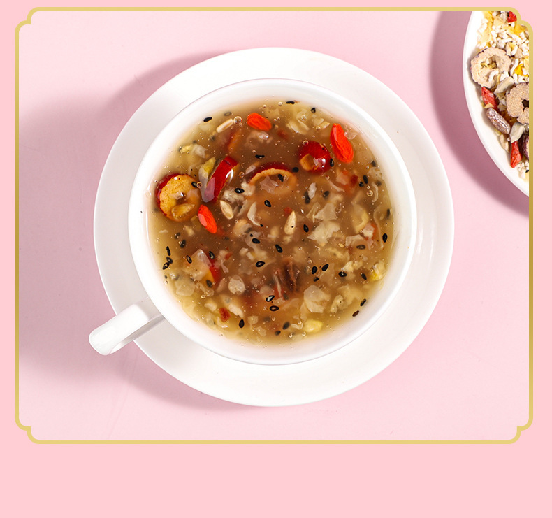 Chia Seed Nut Lotus Root Powder with Tremella and Red Dates 500g Canister Breakfast Meal Replacement Drink Mix details
